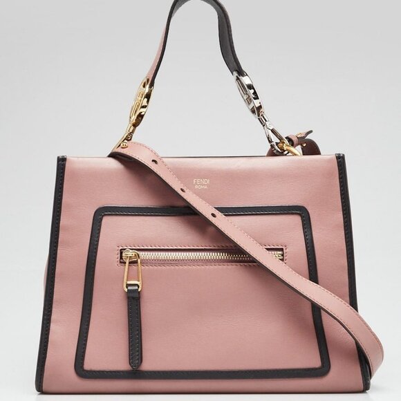 Fendi Pink/Black Calfskin Leather Runaway Small Bag - Picture 4 of 13